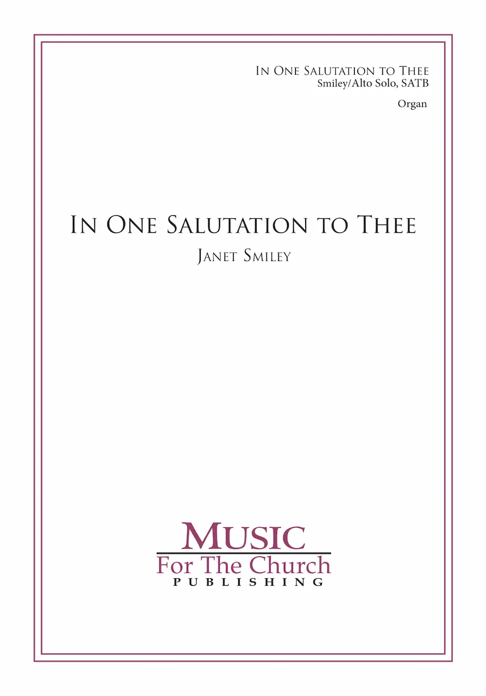 in one salutation to thee (print version)